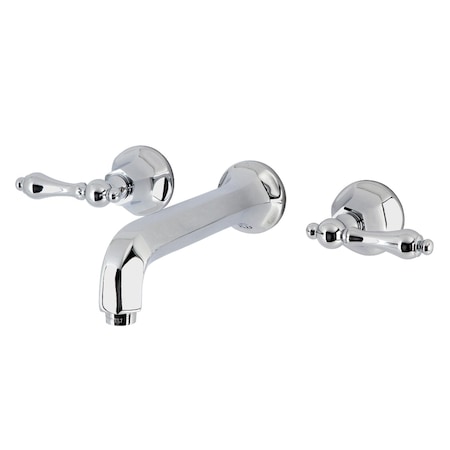 Kingston Brass KS4121AL 2-Handle Wall Mount Bathroom Faucet, Polished Chrome KS4121AL